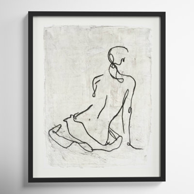 Embellished Gestural Contour I Print