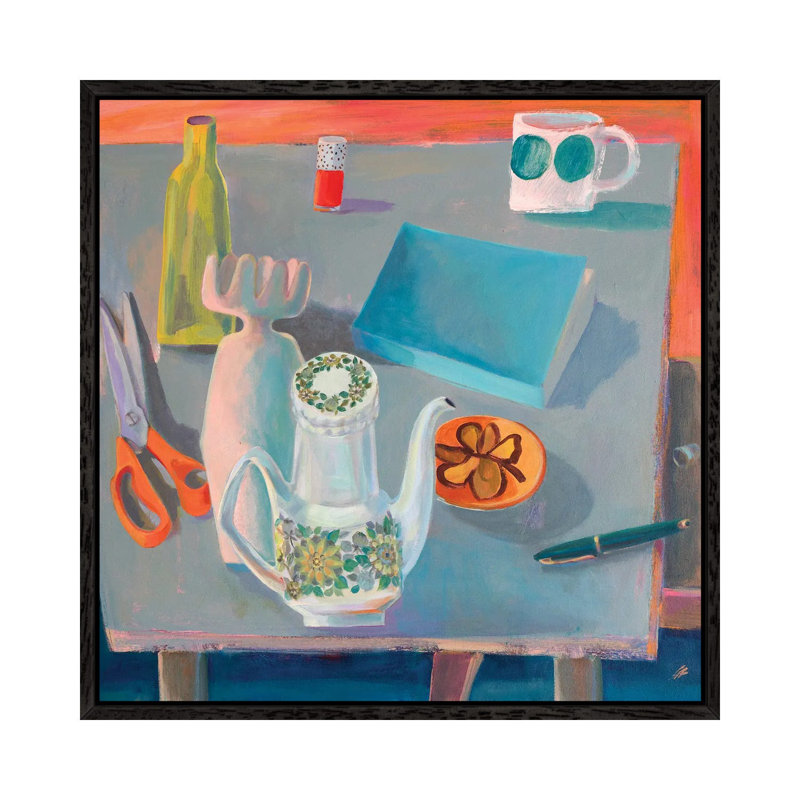 Apricot Glow by Gabriella Buckingham - Gallery-Wrapped Canvas Giclée on Canvas, 45.72 cm H x 45.72 cm W, Black Floater Framed