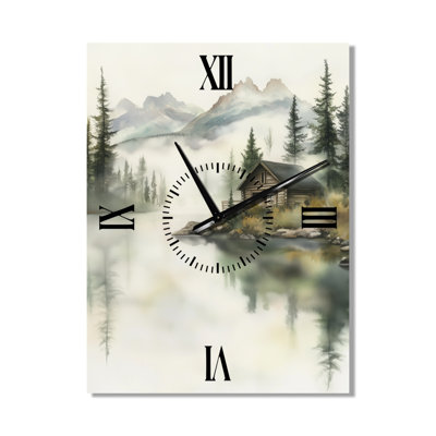 Retraite relaxante au bord du lac - Horloge murale silencieuse du lodge
