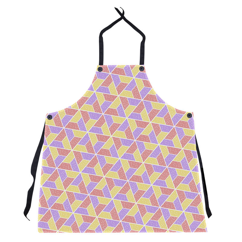 Bib Apron, Red Purple/Yellow