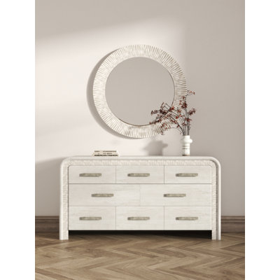 Ashlar Round Mirror