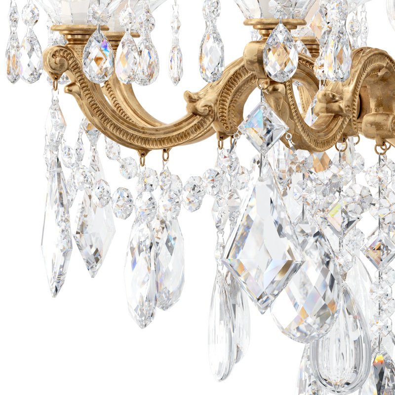 La Scala 8 - Light Chandelier, Heritage Clear, French Gold