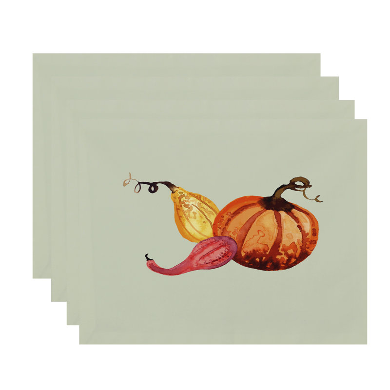 Polyester Food & Drink Rectangle Placemat, Light Green
