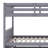 Full Over Full Rubber Wood Bunk Bed With Trundle, Convertible To 2 Full Size Beds, With Twin Size Trundle-106342055