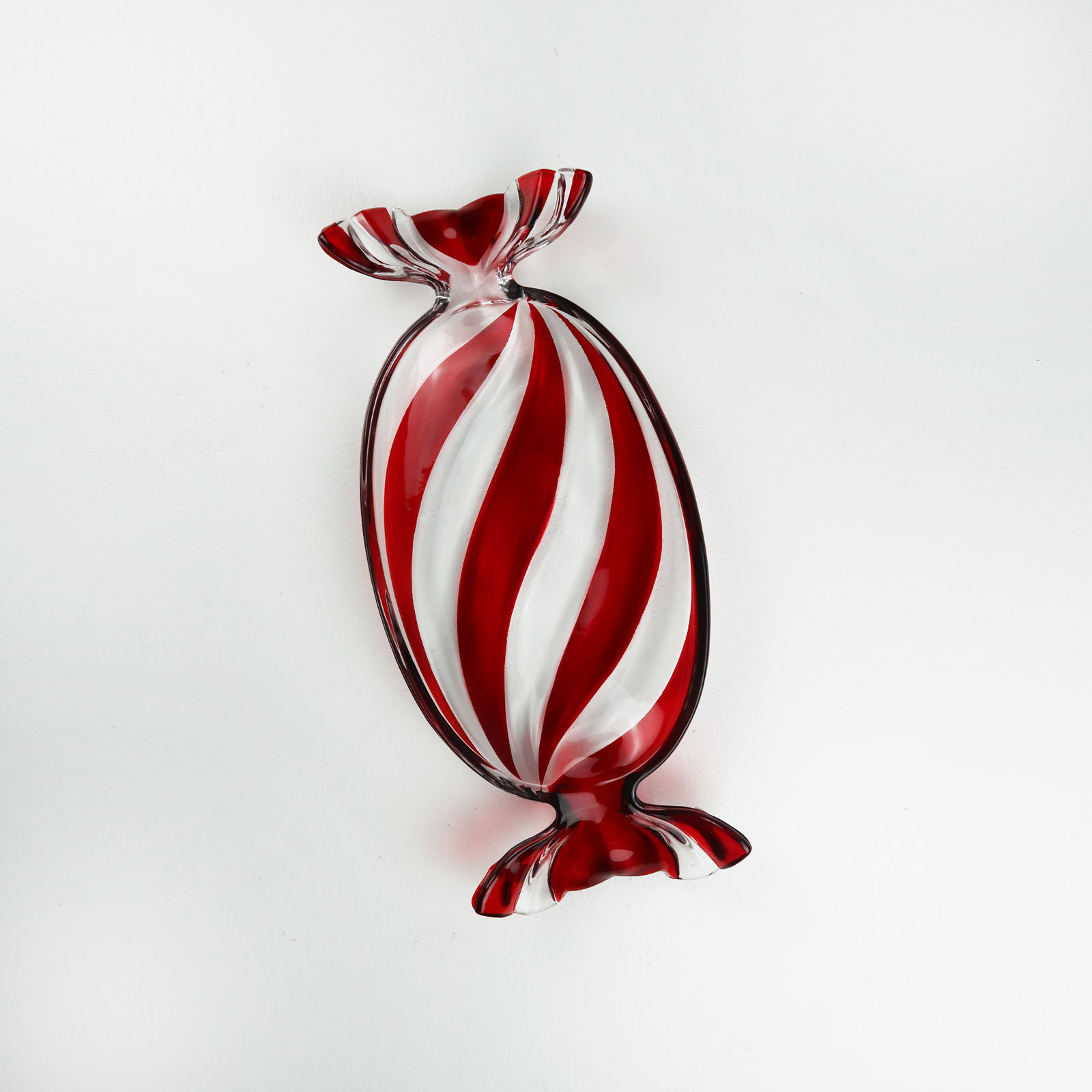 Godinger Christmas Peppermint Candy Tray, 14.17" H x 5.91" W x 1.77" D