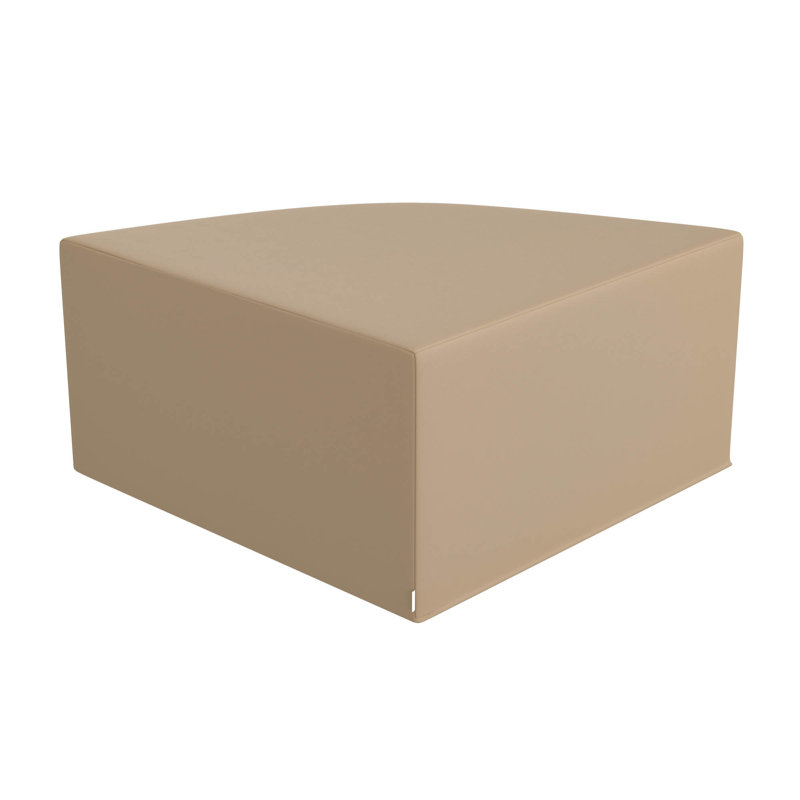 Grand repose-pieds de coin - eau profonde, H 13,5 po x l 24 po x P 24 po, Beige