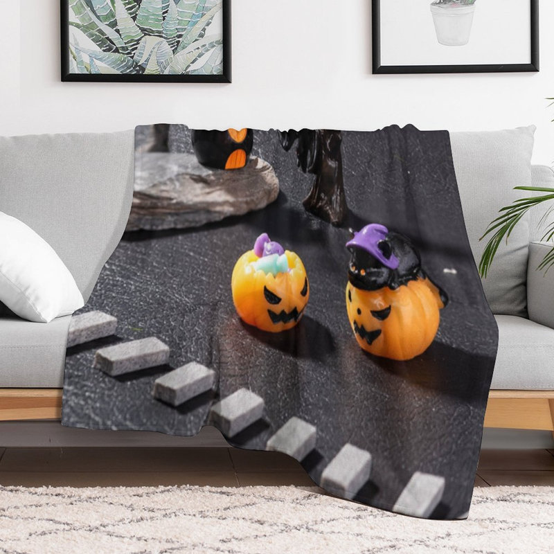 Jeté en flanelle Halloween, 30 po x 40 po