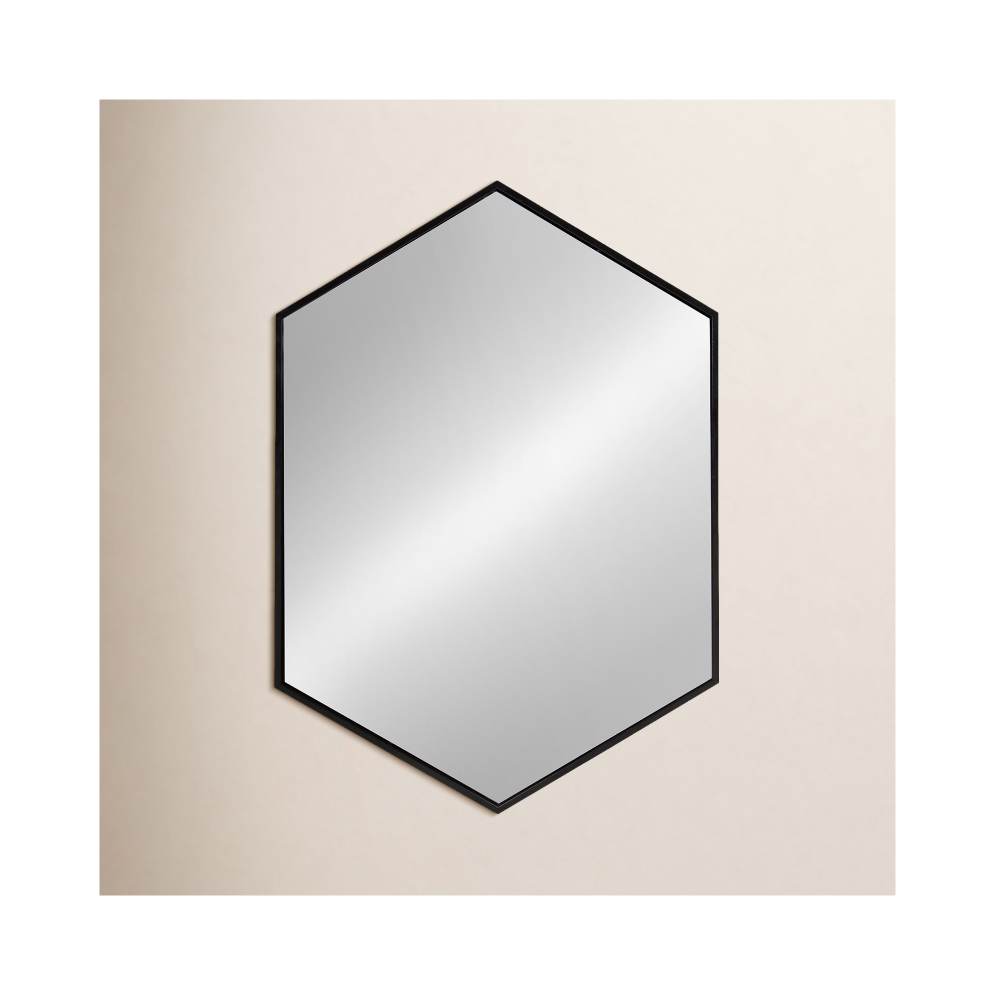 Breckler Metal Mirror, Black, 31" x 22"