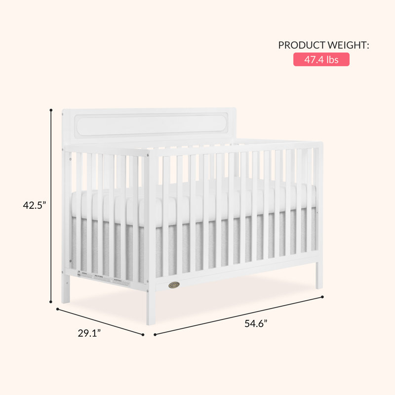  Lit de bébé convertible Avery 5-en-1, Blanc
