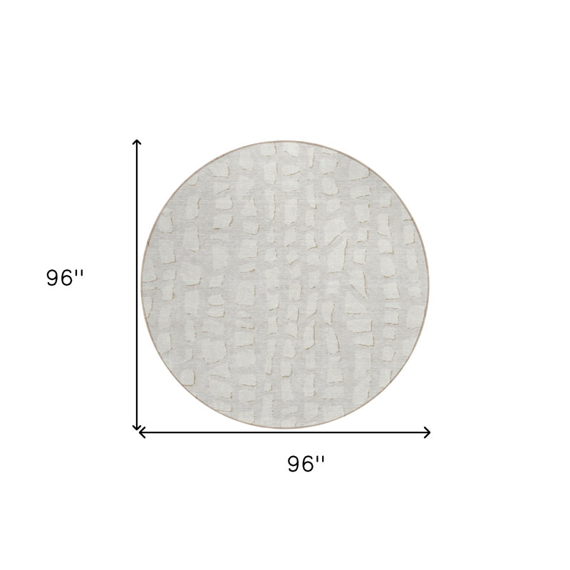Tapis beige rond 8 po
