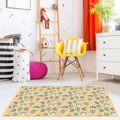 Aithen Vinyl Machine Printed Area Rug
