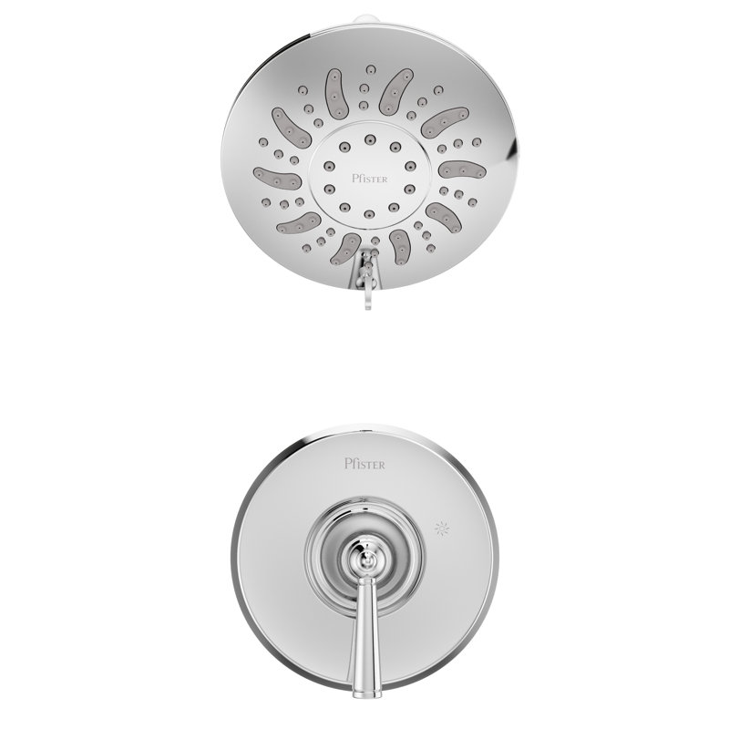 Pfister Saxton 1-Handle Tuscan Bronze Shower Only Trim, Polished Chrome