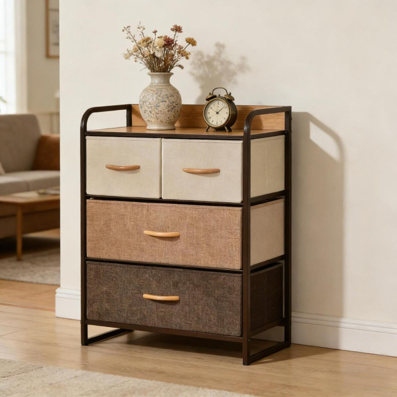 Commode de rangement autoportante, tour de rangement à 3 niveaux, unité de rangement chic