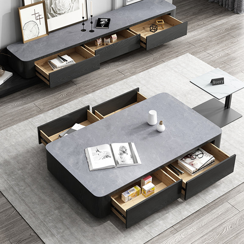 Table basse carrée simple et créative, H 14,2 po x L 47,2 po x l 23,6 po