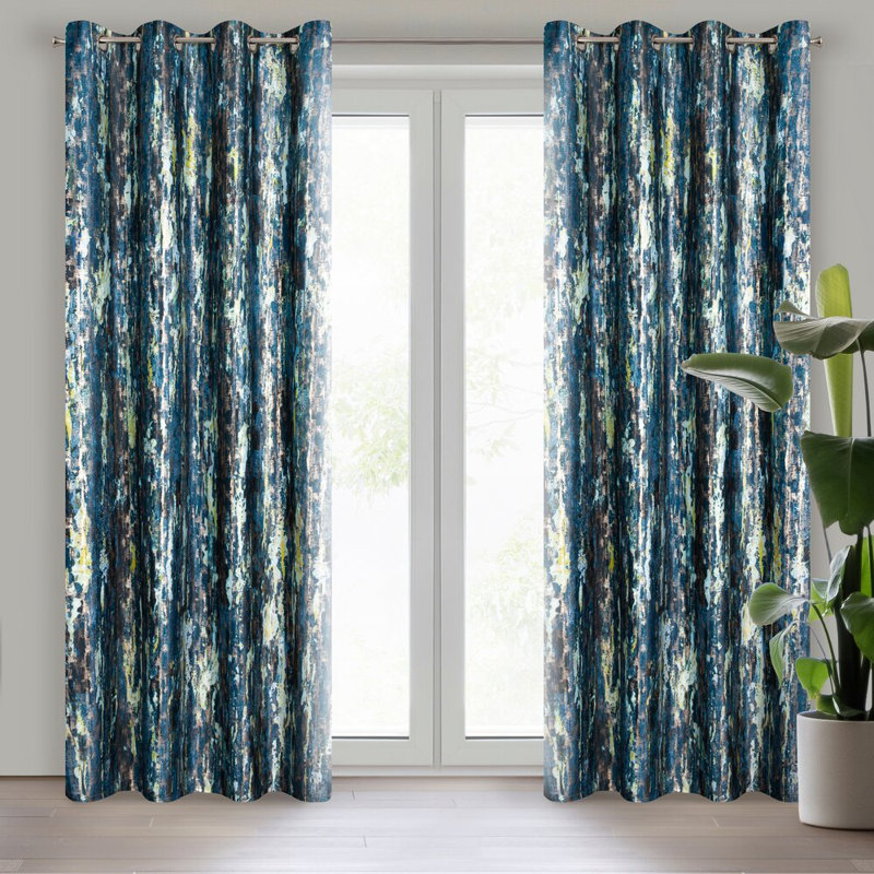 Andreniki Polyester Blackout Eyelet Curtain Panel