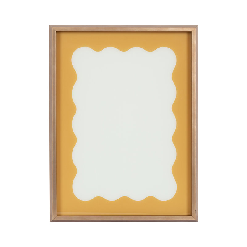 Tableau blanc moutarde avec bordure ondulée jaune par Creative Bunch Studio