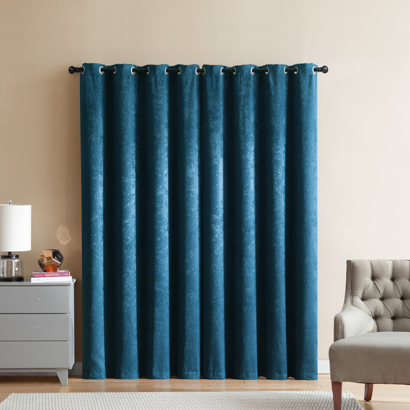 Rideau en polyester Thermopolis, Bleu sarcelle
