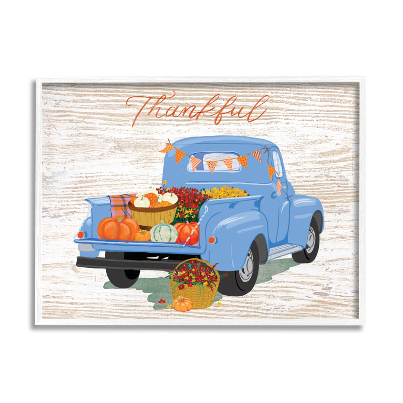 Reconnaissant Farmhouse Harvest, H 16 po x l 20 po x P 1,5 po, Giclée encadrée blanc bord de mer