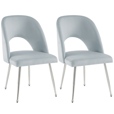 Athanaze 49cm H Velvet Upholstered Metal Side Chair in Beige