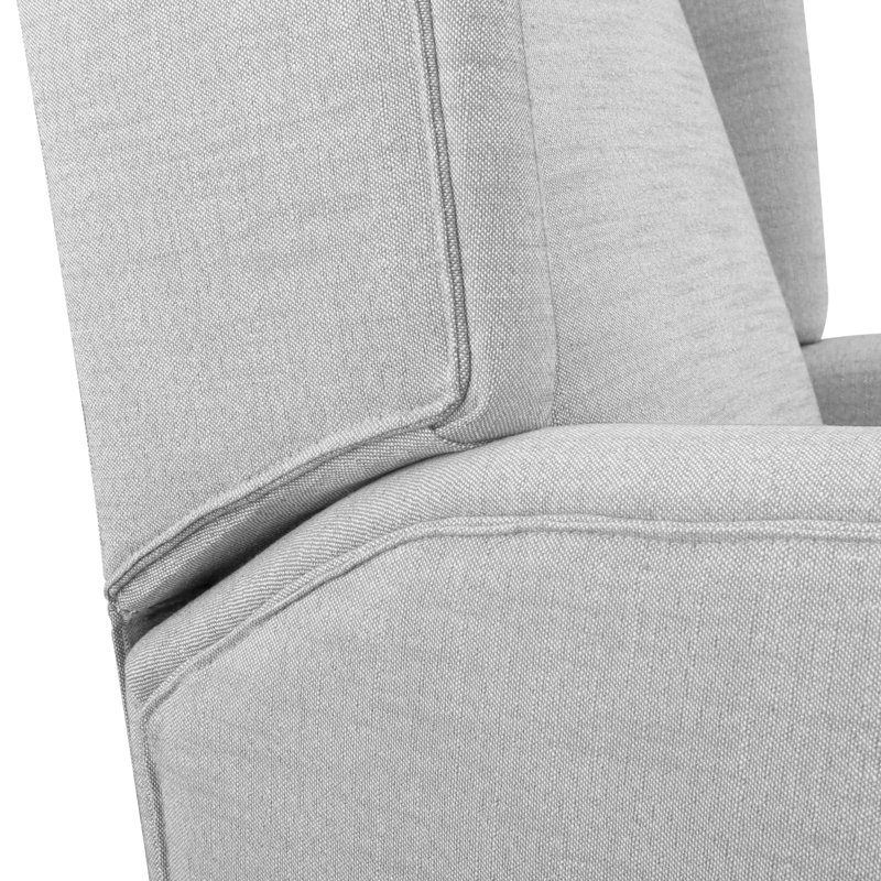 Swivel Reclining Glider, Gray Polyester Blend
