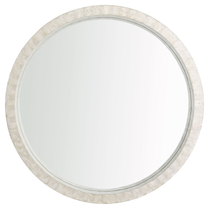 Triton Round Mirror, White, 32" x 32"