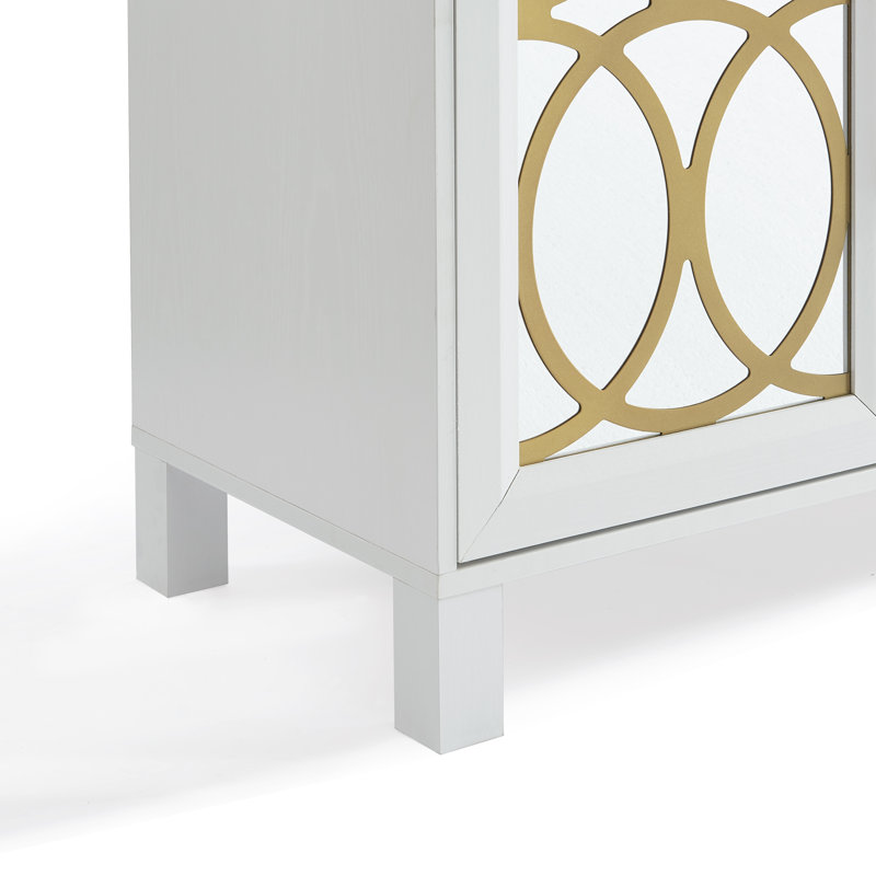 Meuble télé l 63 po Volney, Blanc
