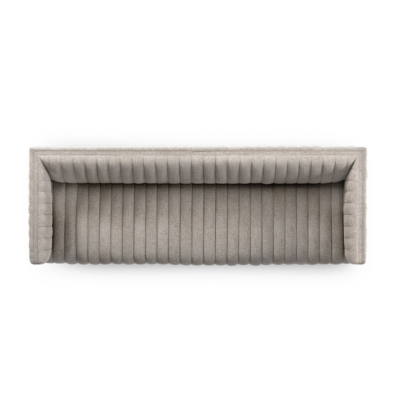 Augustine 97" Sofa, 26.5" H x 97" W x 35" D, Palermo Drift Genuine Leather