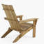 Chaise Adirondack pliante en bois massif Damione-8941138