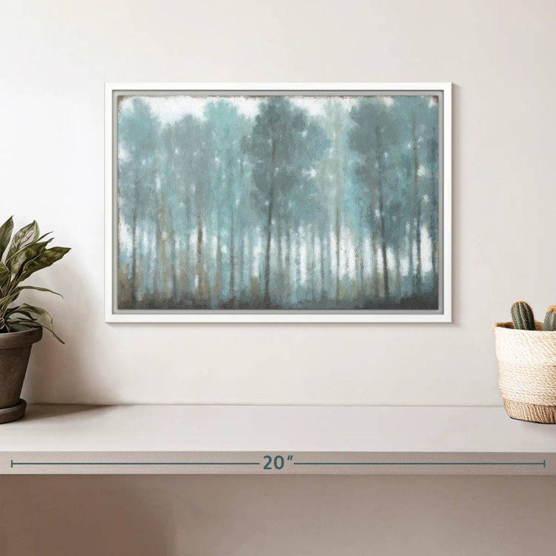 Ruisseau caché, Cadre flottant blanc, 13 po x 9 po