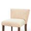 Ensemble de 2 tabourets de comptoir Giby, beige, brun foncé et acajou massif