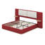 Lit plateforme tapissier avec panneau, coins arrondis doux anti-collision-120877470-120877472