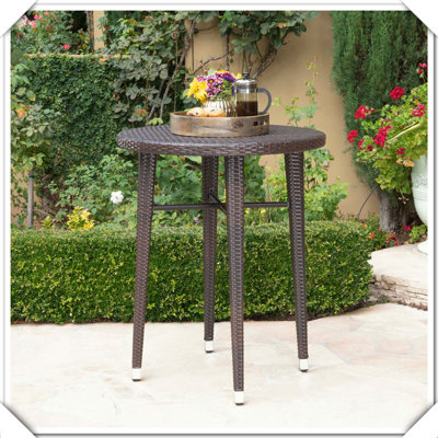 Table de bar ronde en rotin Pratique, durable, élégant, fonctionnel, compact, confortable, chic, polyvalent