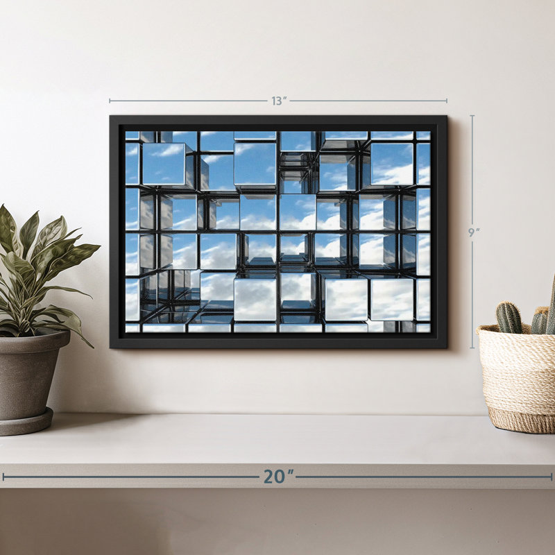 Abstract Square Mirrors Canvas Print, 9" H x 13" W