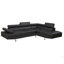 Canapé modulaire en similicuir noir