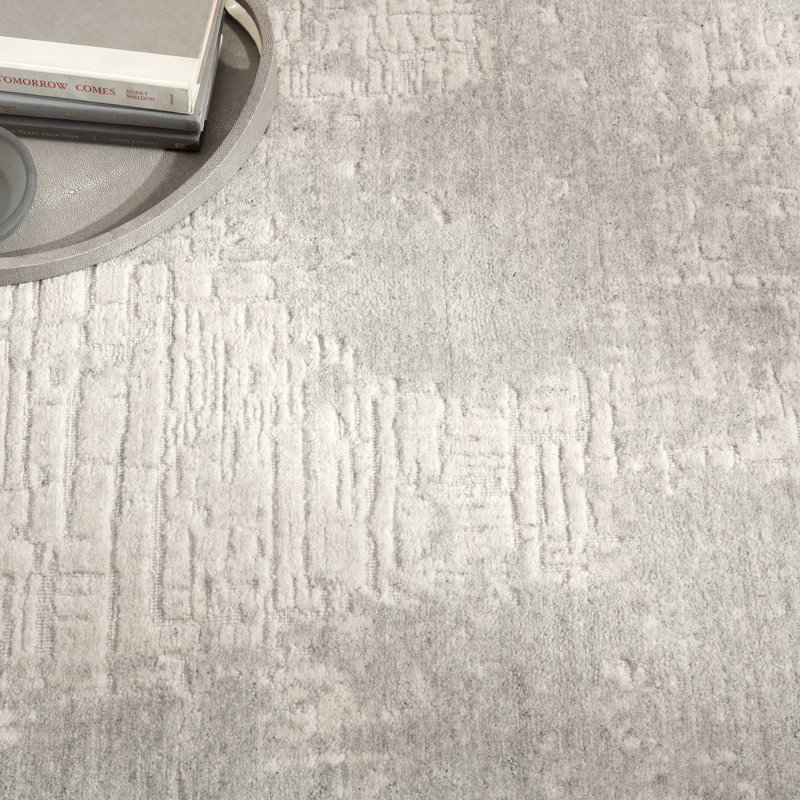 Bennett Gray Handwoven Wool Rug, Rectangle 9'6" x 13'6"
