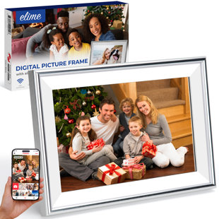 Frameo 10.1" WiFi ELIME Digital Picture Frame - Auto Rotate - Free Unlimited Storage, Micro SD Slot