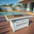 Bacil 25 H Aluminum Propane Outdoor Fire Pit Table with Lid and Wind Guard-510777184