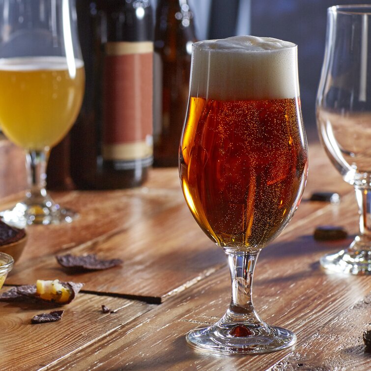 Libbey Craft Brews Classic Belgian Beer Glasses, 16-ounce, Set  of 4: Beer Glasses: Beer Glasses