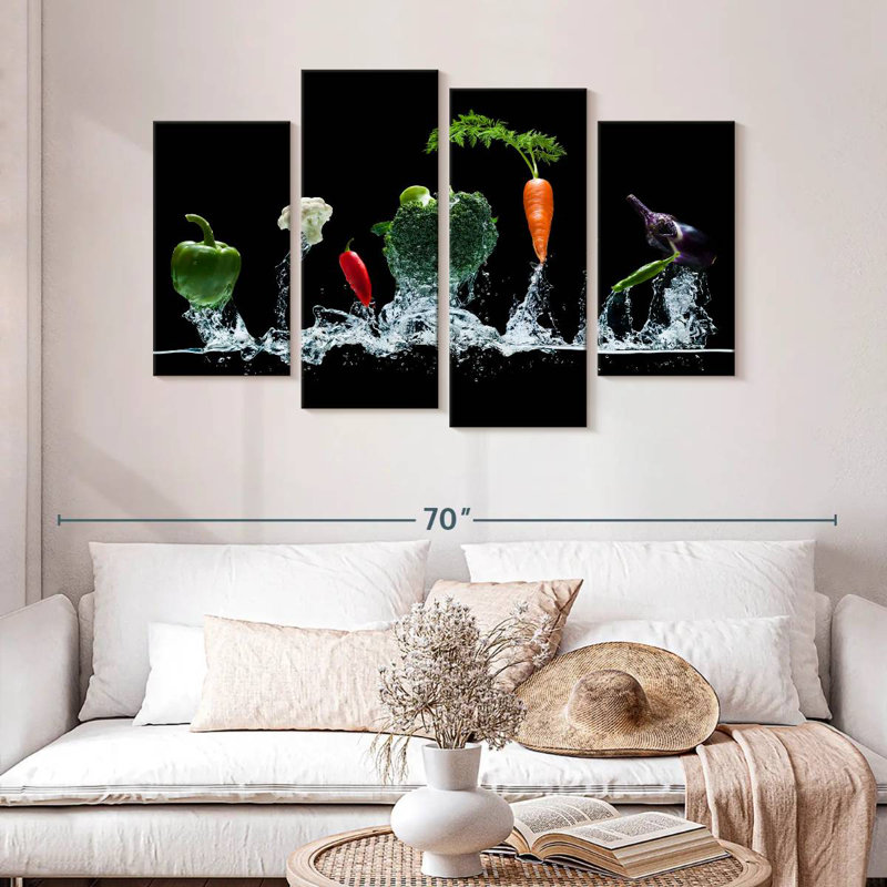 Yarlin Vegetables Splash, 32" H x 52" W