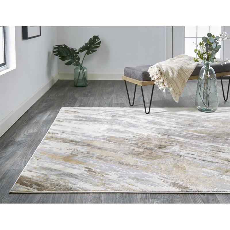 Carbry Abstract Indoor Rug, Rectangle 7'9" x 10'