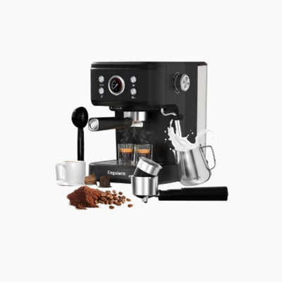 Espresso Machine with Steam Wand - Semi-Automatic Professional Coffee Maker for Home Use
