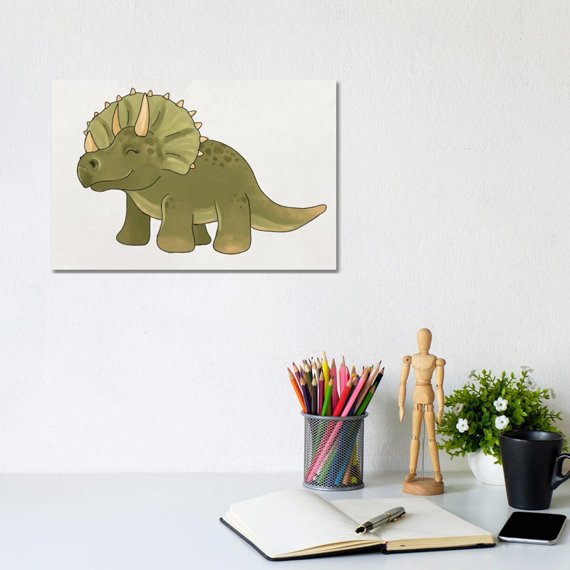 Triceratops by Katie Bryant - Wrapped Canvas Print, 20.32 cm H x 30.48 cm W