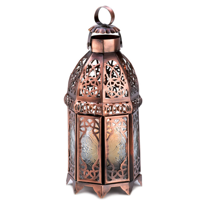 LAMPE À BOUGIE MAROCAINE, Cuivre