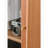 Rattan Drawer Glass Display Organizer Cabinet