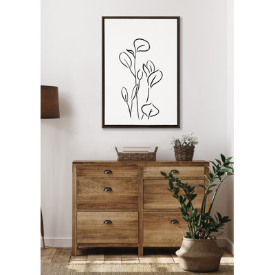 Reproduction de croquis botanique n ° 3 par The Creative Bunch Studio - reproduction de cadre flottant sur toile