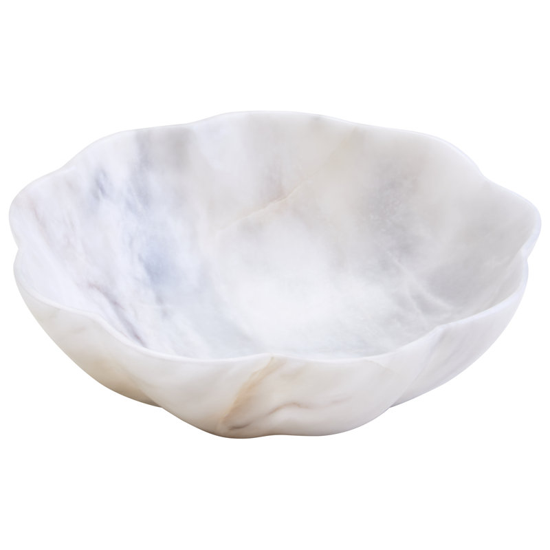 Zoro Marble Decorative Bowl, 5cm H x 20cm W x 20cm D