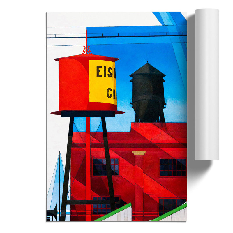 Water Tower by Charles Demuth - Frameless Print, 30cm H x 21cm W x 0.1cm D