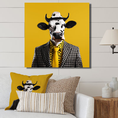Jaune avec lunettes de soleil, mode vache