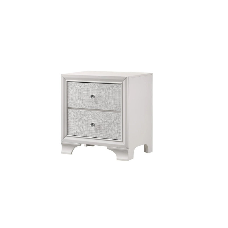 Table de bout Table de chevet moderne Table de chevet Table de chevet en bois massif, Blanc