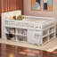 Lit mezzanine peu encombrant avec tablettes de rangement, tête de lit avec lumière DEL-123151631-123151634